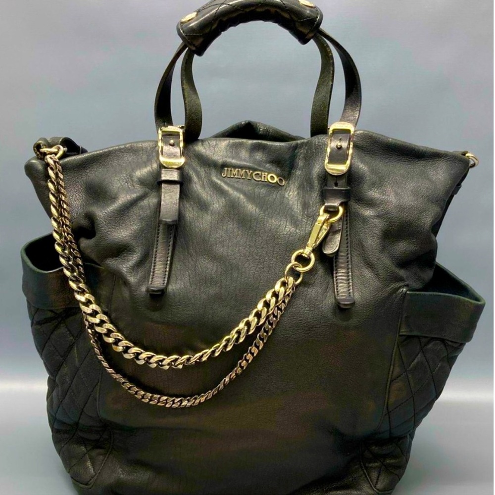 Authentic Jimmy Choo Leather Chain Bag